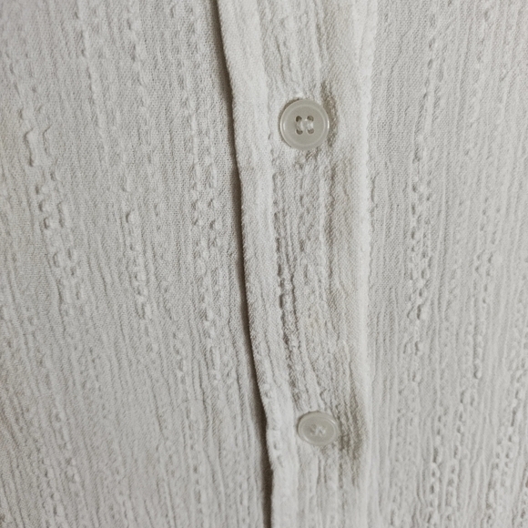 The Frankie shop textured oversized white button down shirt sz M - Picture 4 of 10